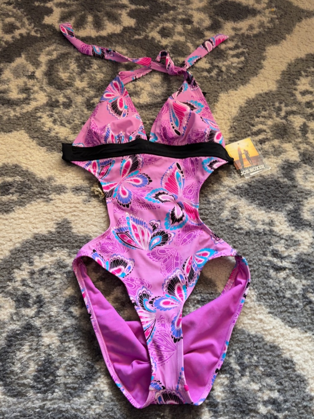 Joe Boxer Pink One Piece Bathing Suit